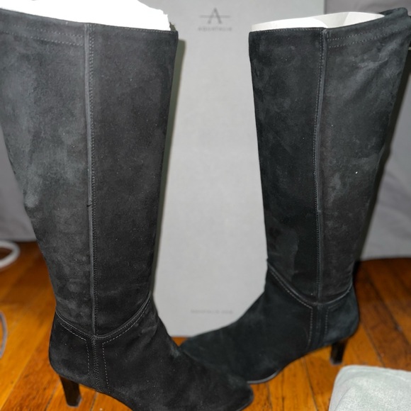 Aquatalia Devon Knee-High Suede Boots Stretch Side Zip Size 8 Women MSRP $695 - Picture 5 of 10